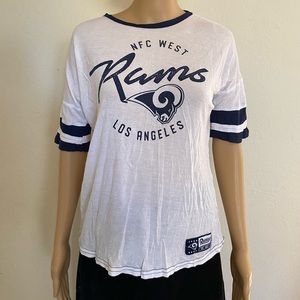 RAMS Team Apparel UNISEX White Tee Shirt Size S